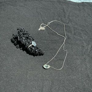 Blue necklace and ring. Ring is size 7. By Alexis Bittar